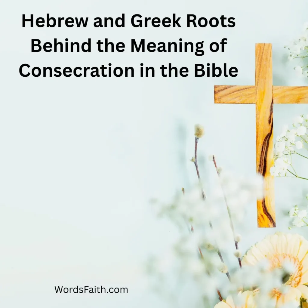Hebrew and Greek Roots Behind the Meaning of Consecration in the Bible