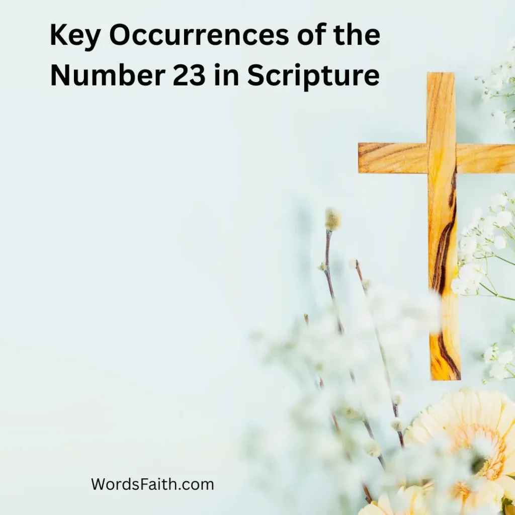 Key Occurrences of the Number 23 in Scripture
