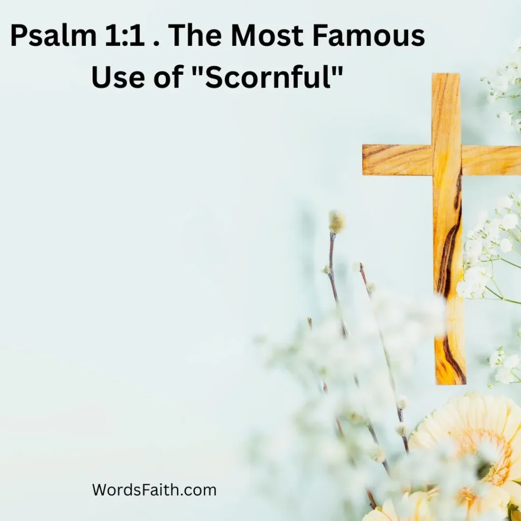 Psalm 1:1 . The Most Famous Use of "Scornful"