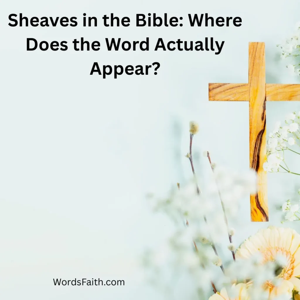 Sheaves in the Bible: Where Does the Word Actually Appear?