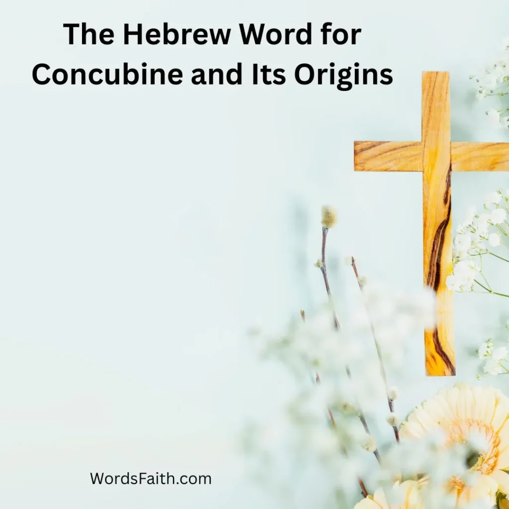 The Hebrew Word for Concubine and Its Origins