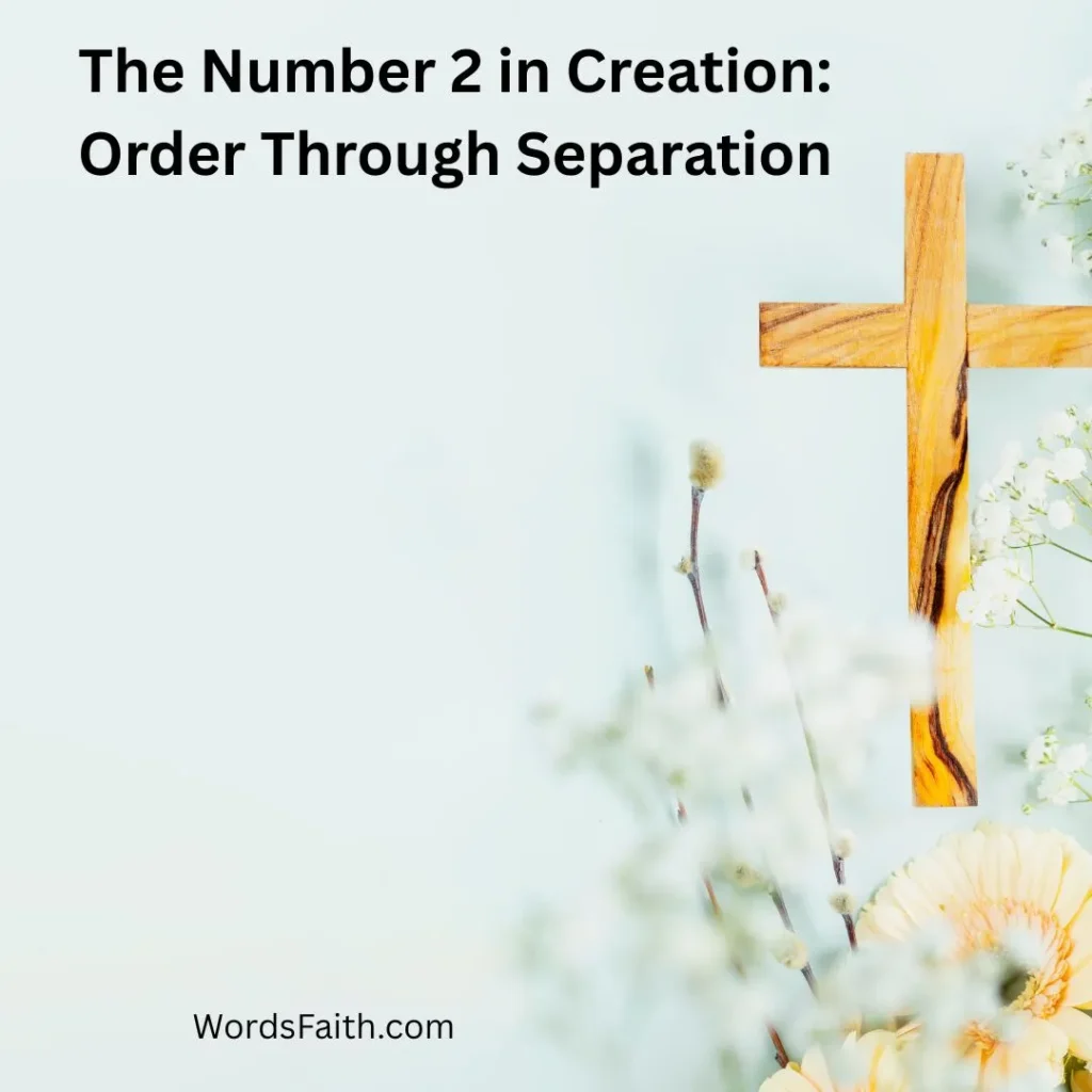 The Number 2 in Creation: Order Through Separation