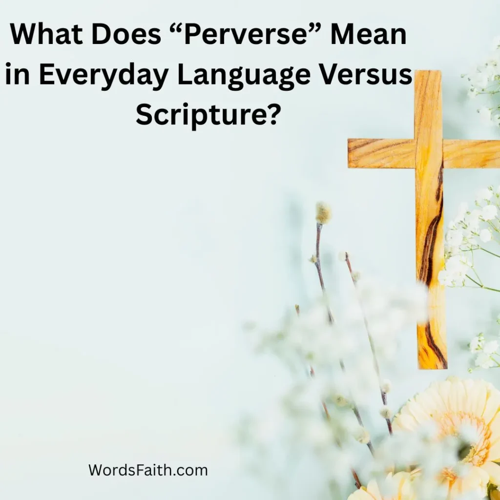 What Does “Perverse” Mean in Everyday Language Versus Scripture?