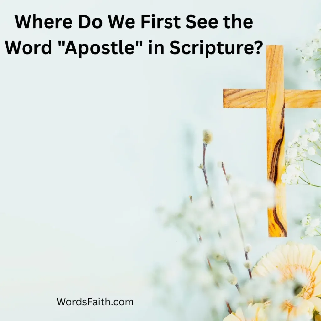 Where Do We First See the Word "Apostle" in Scripture?