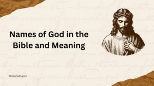 Names of God in the Bible and Meaning